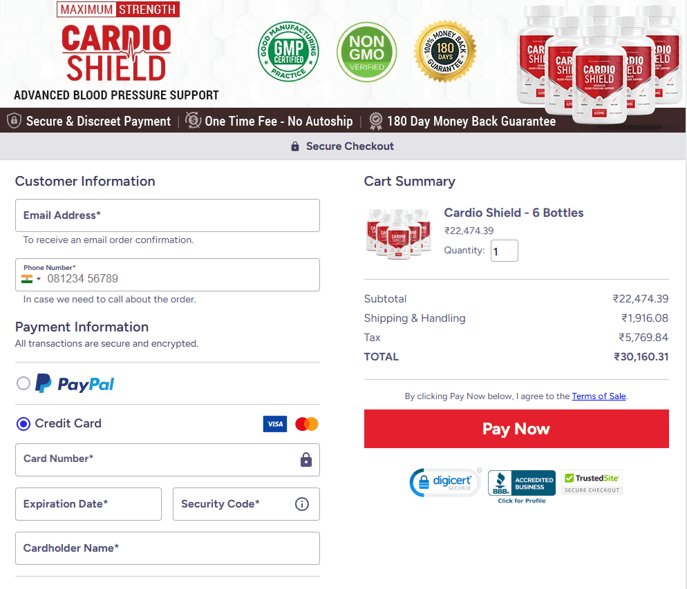 Cardio Shield™-Secure-Checkout
